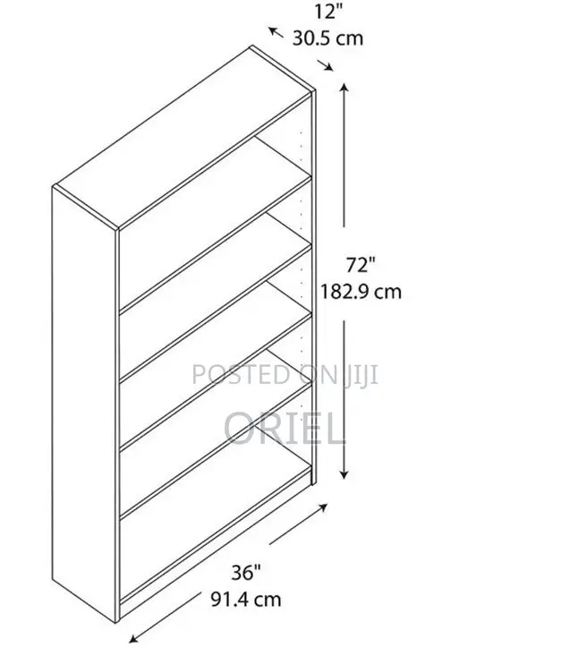Office Cabinet : Wooden 5-Tier Open Office Bookshelf Display Cabinet