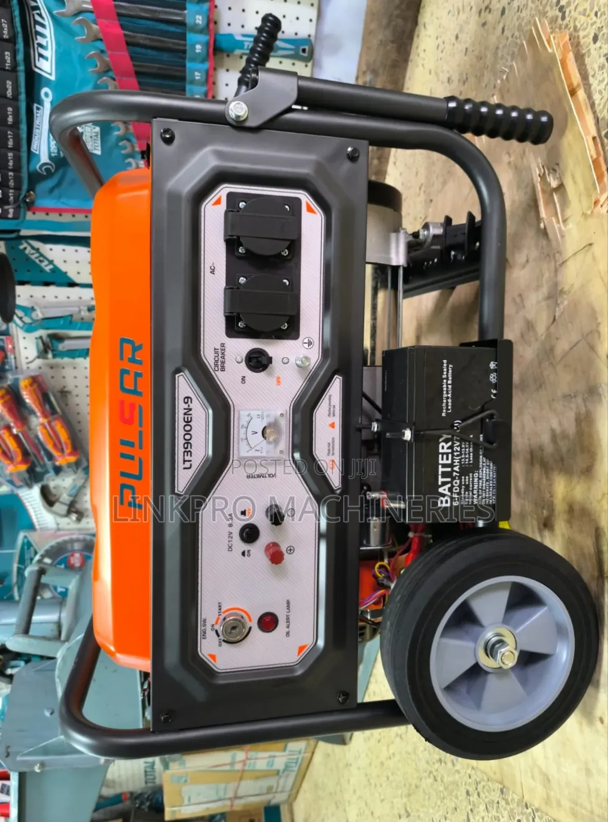 Pulsar 4kva Petrol Generator Electric Start With Wheels and Trolley