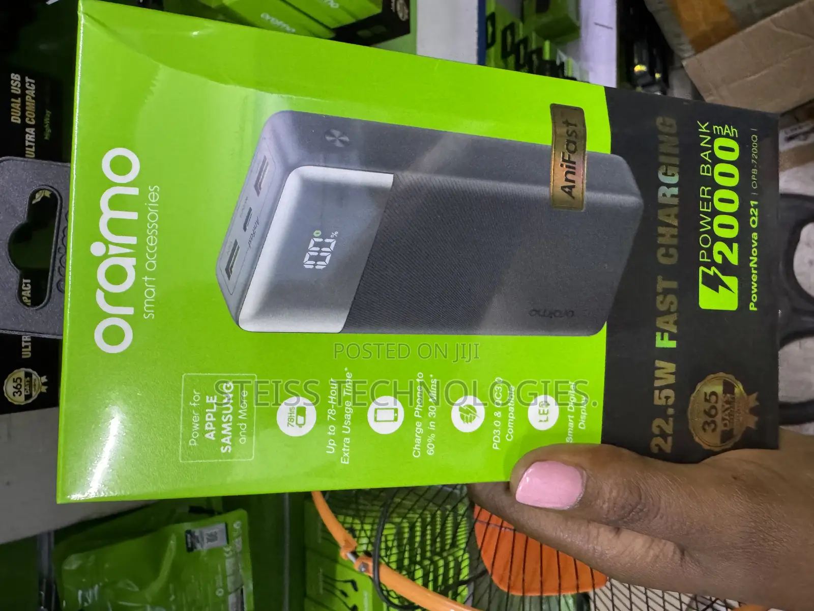 22.5w Oraimo Fast Powerbank