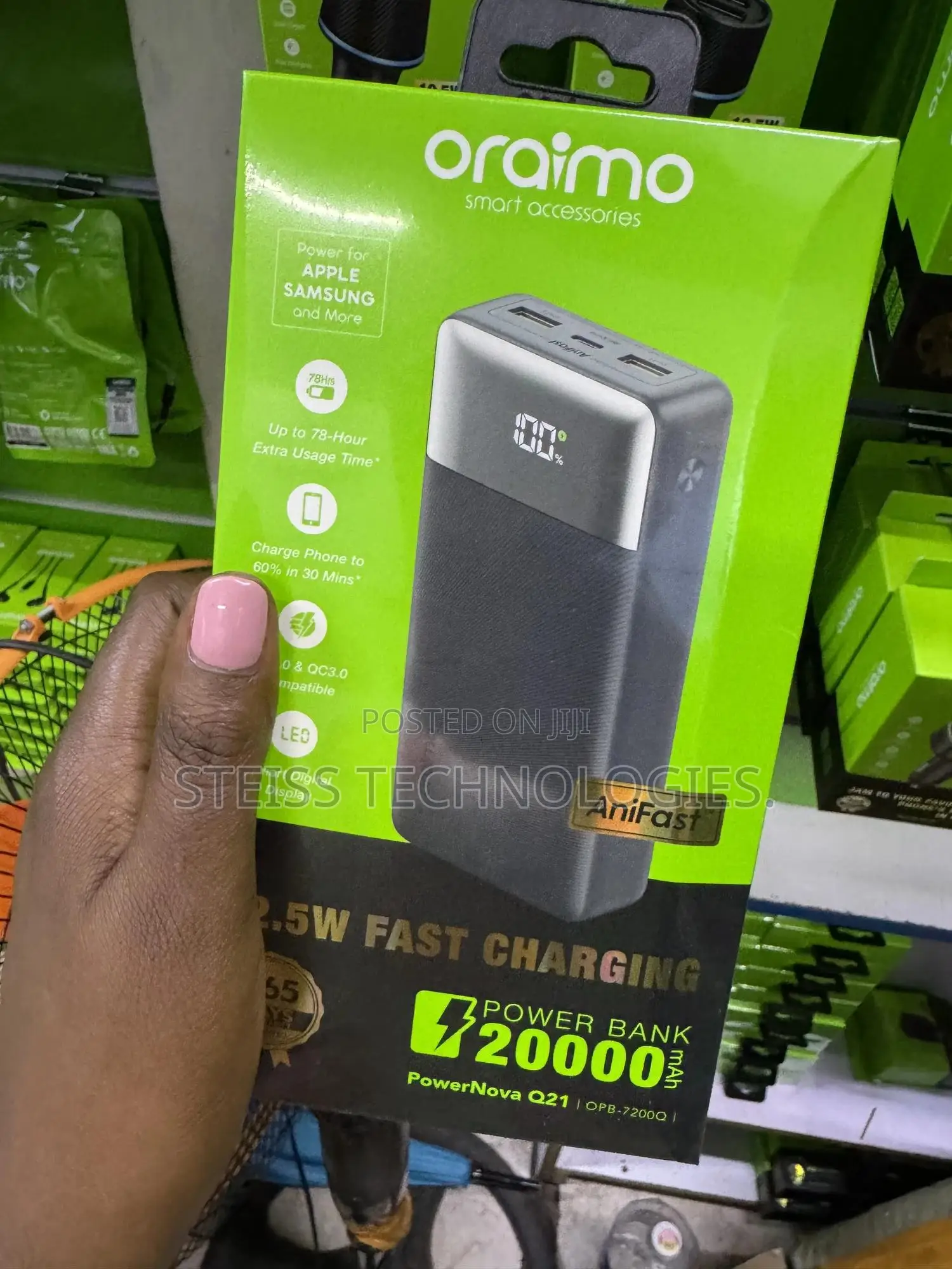 22.5w Oraimo Fast Powerbank