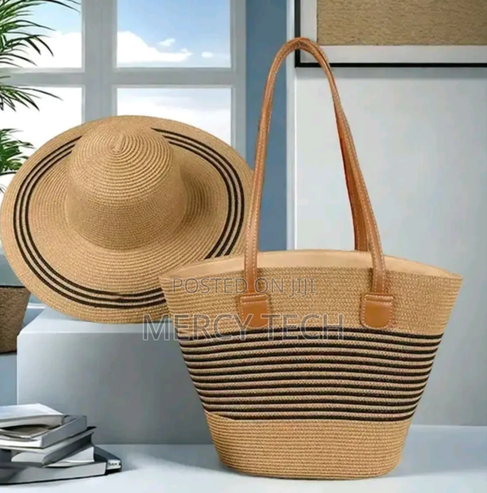 Beach Lady Bag With Matching Hat
