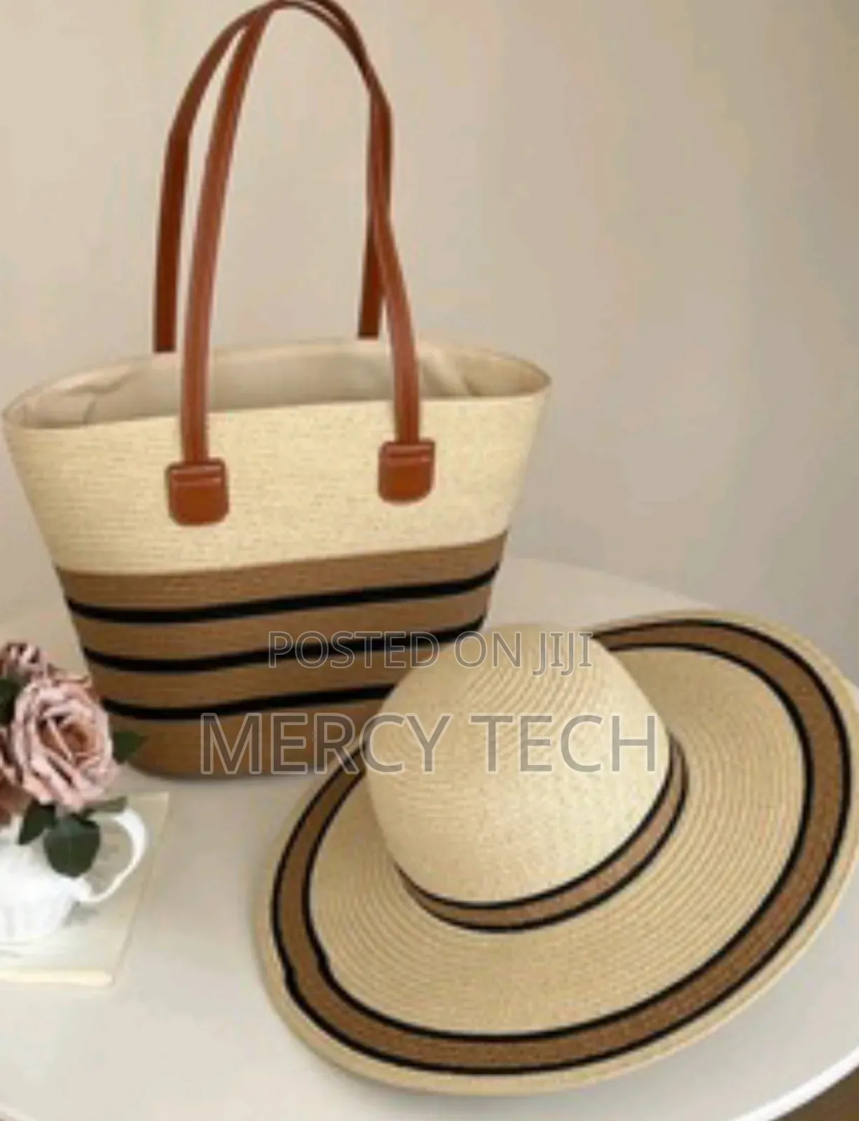 Beach Lady Bag With Matching Hat