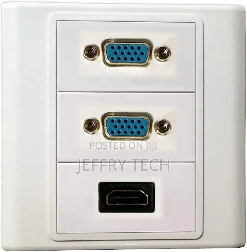 Vga + Vga + Hdmi Modules Multimedia Information Wall Plate Cover Wall