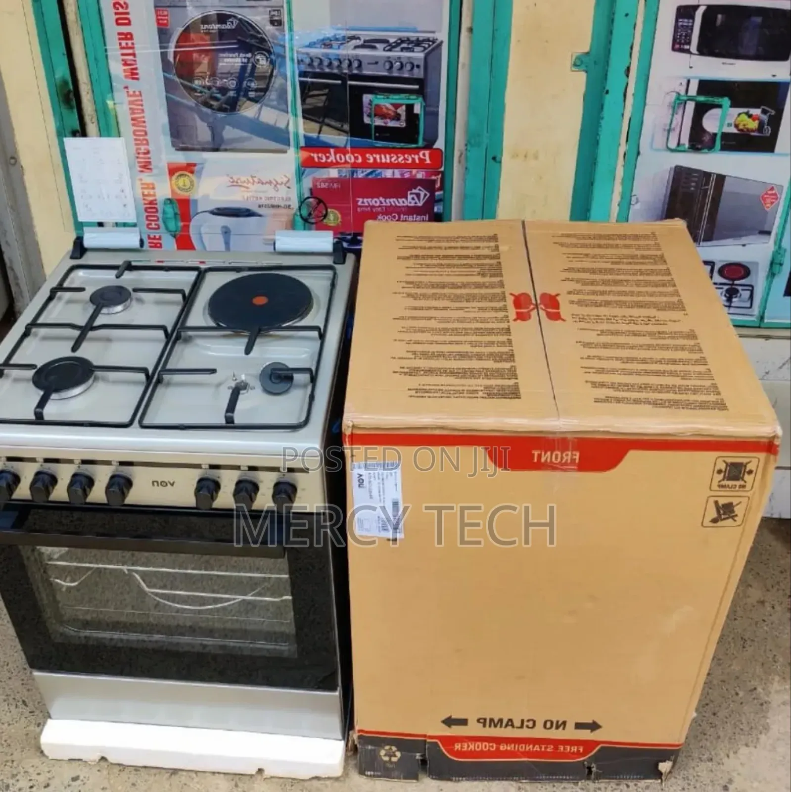 Von Cooker 60x60cm, 3 Gas + 1 Electric Burners
