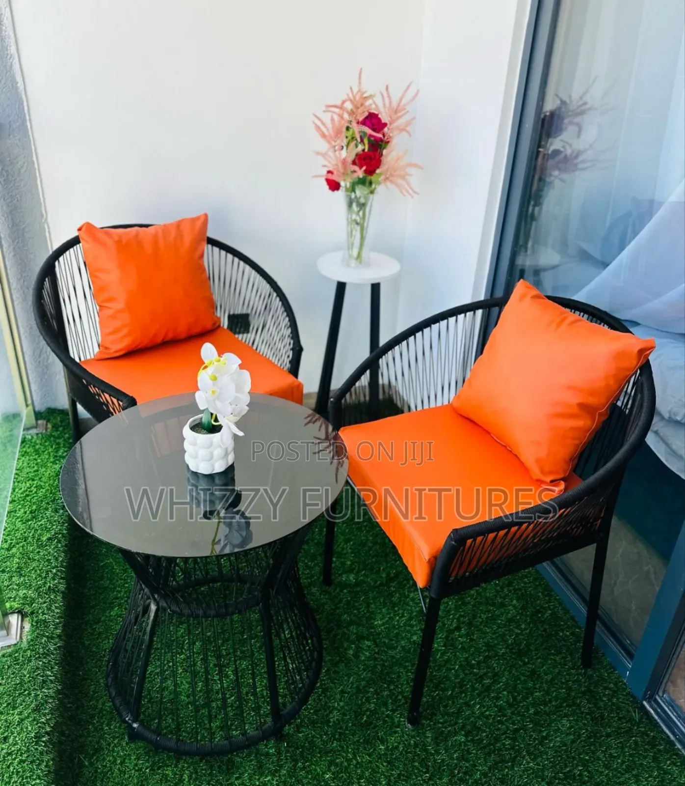 Balcony Set With Waterproof Cushions