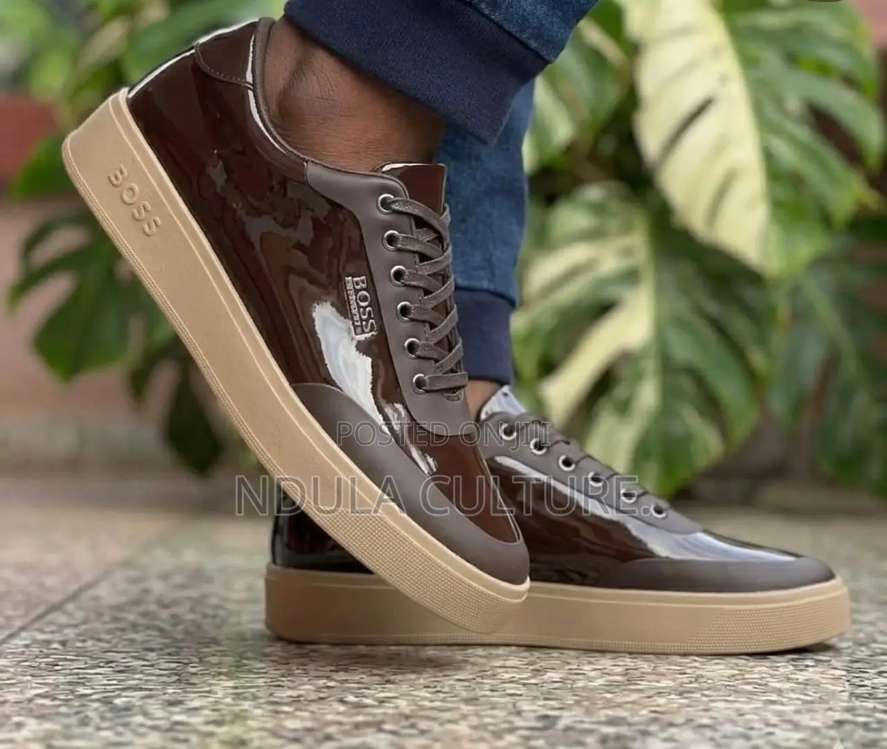 Boss Casual Patent Leather Shoes
