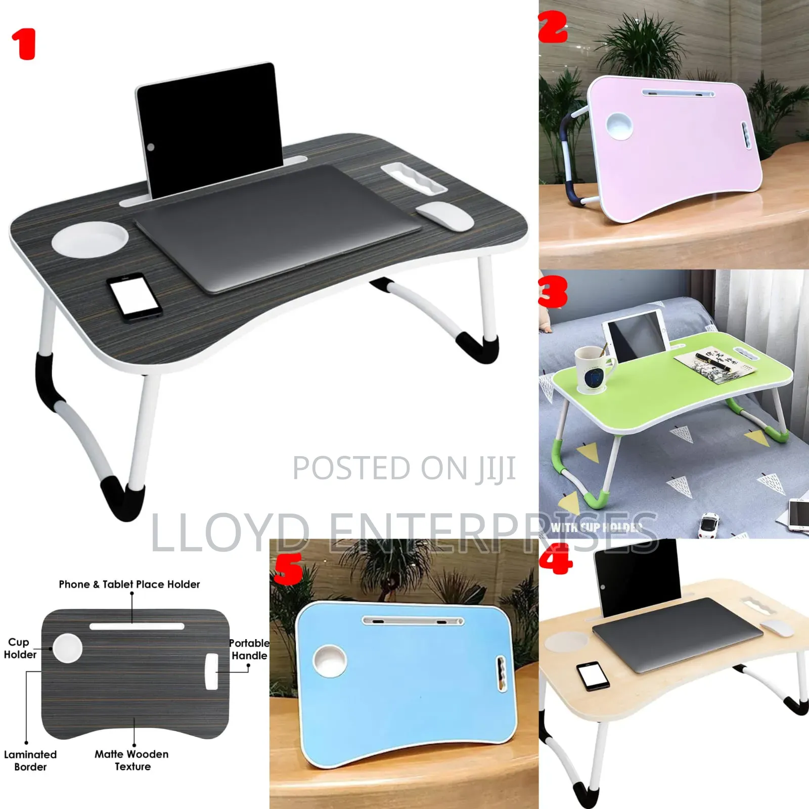 Foldable Adjustable Bed Table
