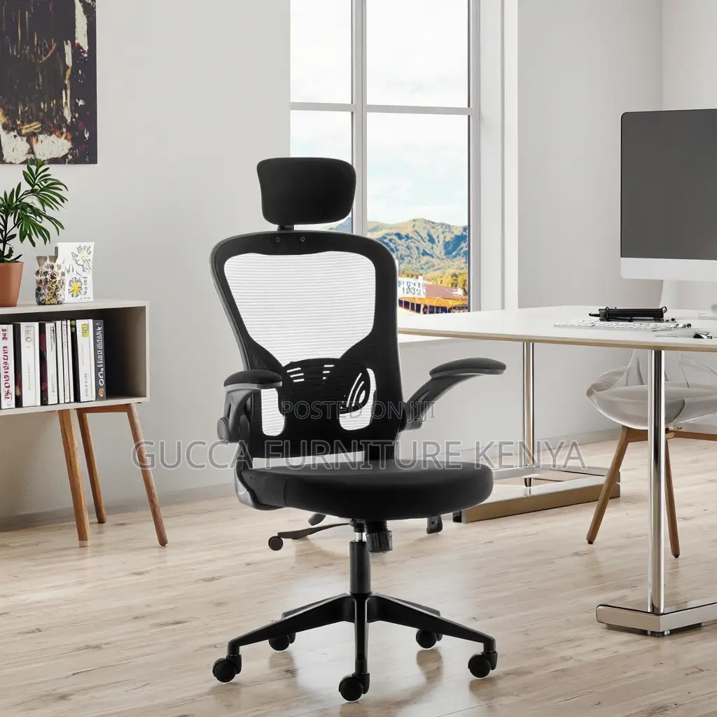Gaming Computer Chair With Flip Up Armrests