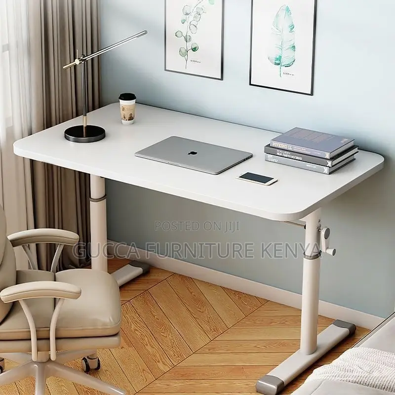 White Manual Adjustable Standing Gaming Desk