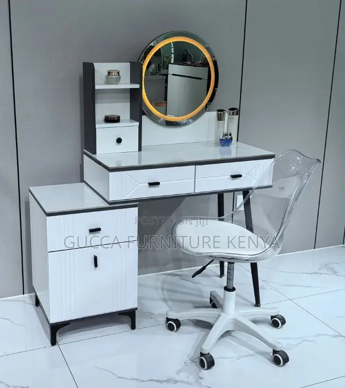 Modern Vanity Make Up Desk With Mirror