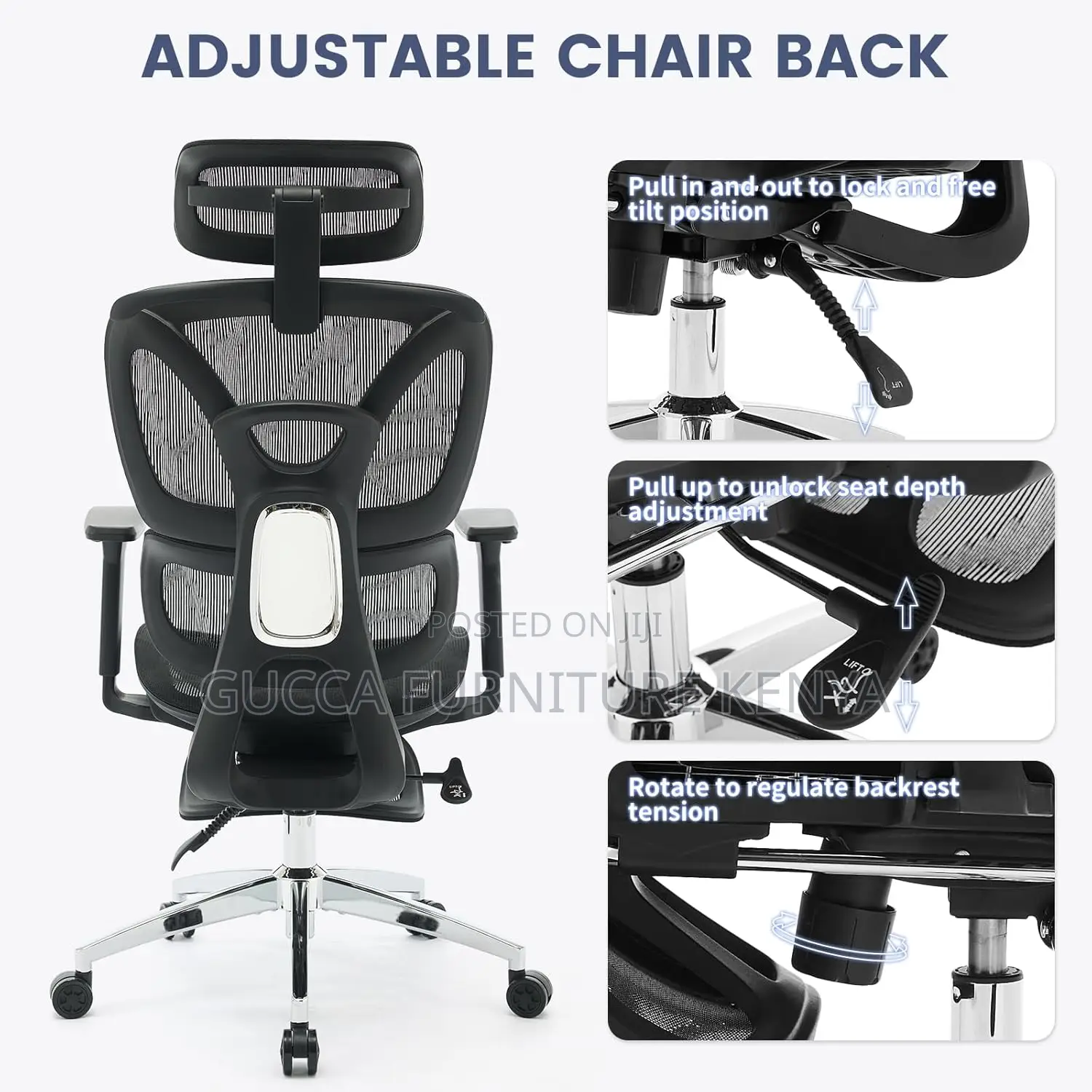 Executive Full Mesh Desk Reclining Chair