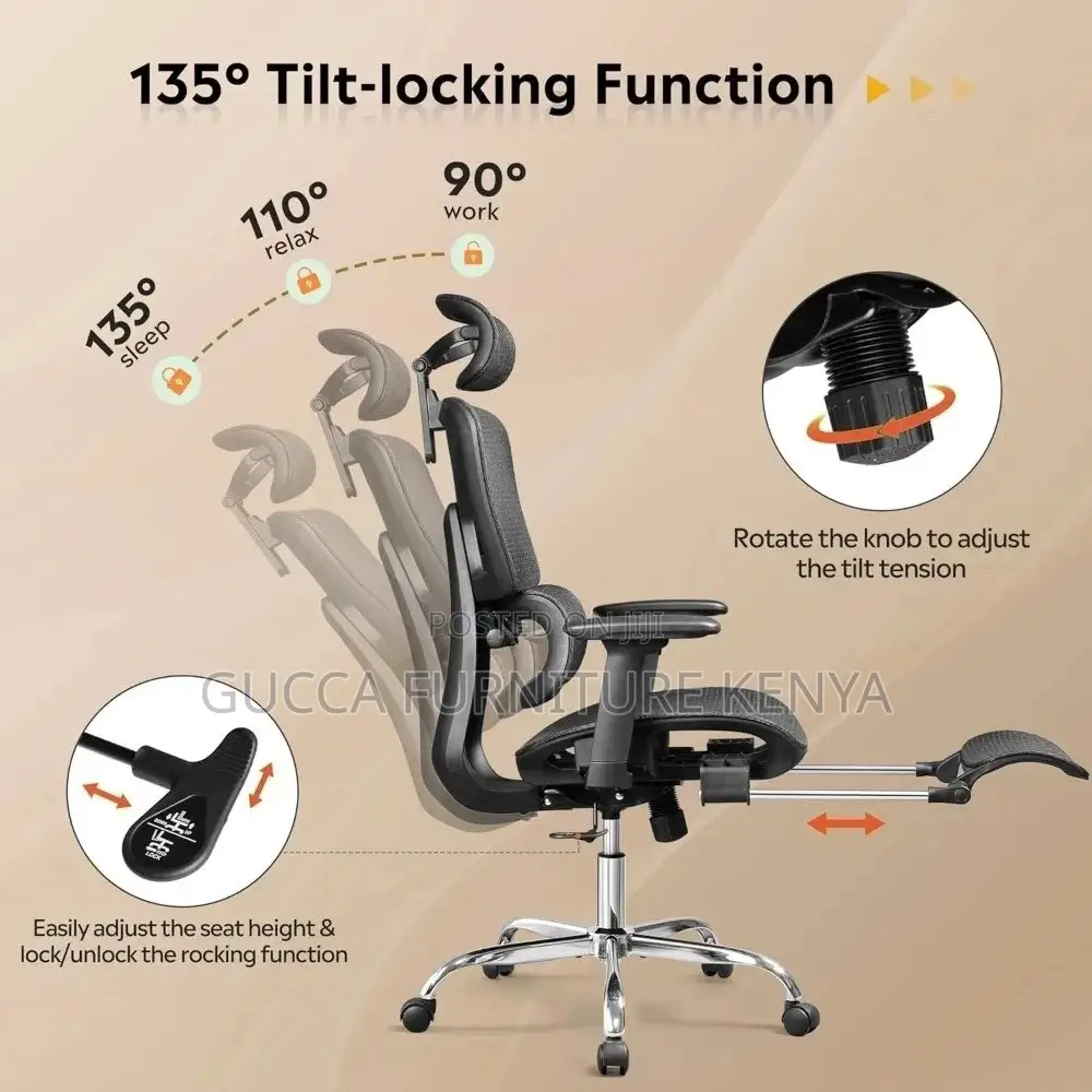 Executive Full Mesh Desk Reclining Chair