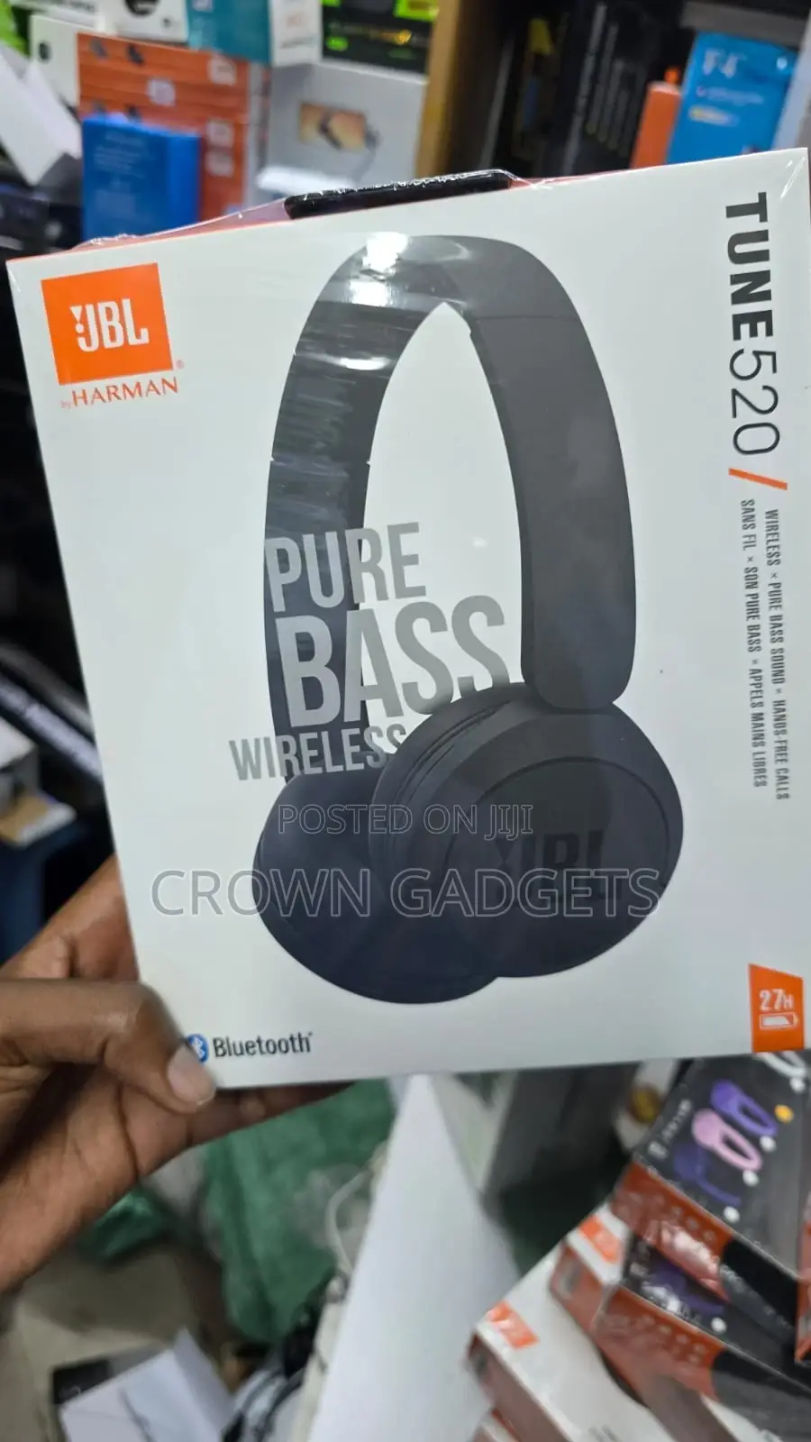 JBL 520 Bluetooth Headphones High-Quality Stereo Audio