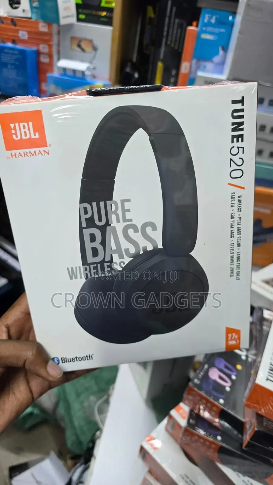 JBL 520 Bluetooth Headphones High-Quality Stereo Audio