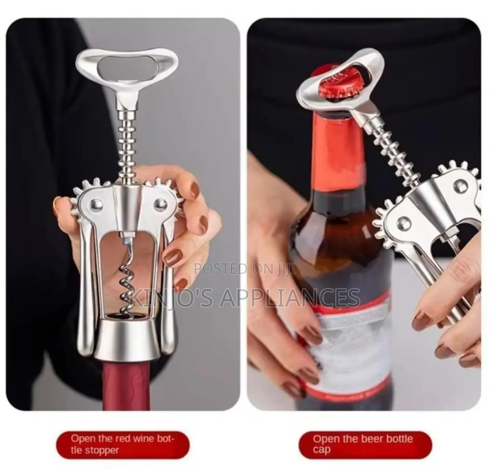 Heavy Duty Stainless Steel Corkscrew Wine Opener