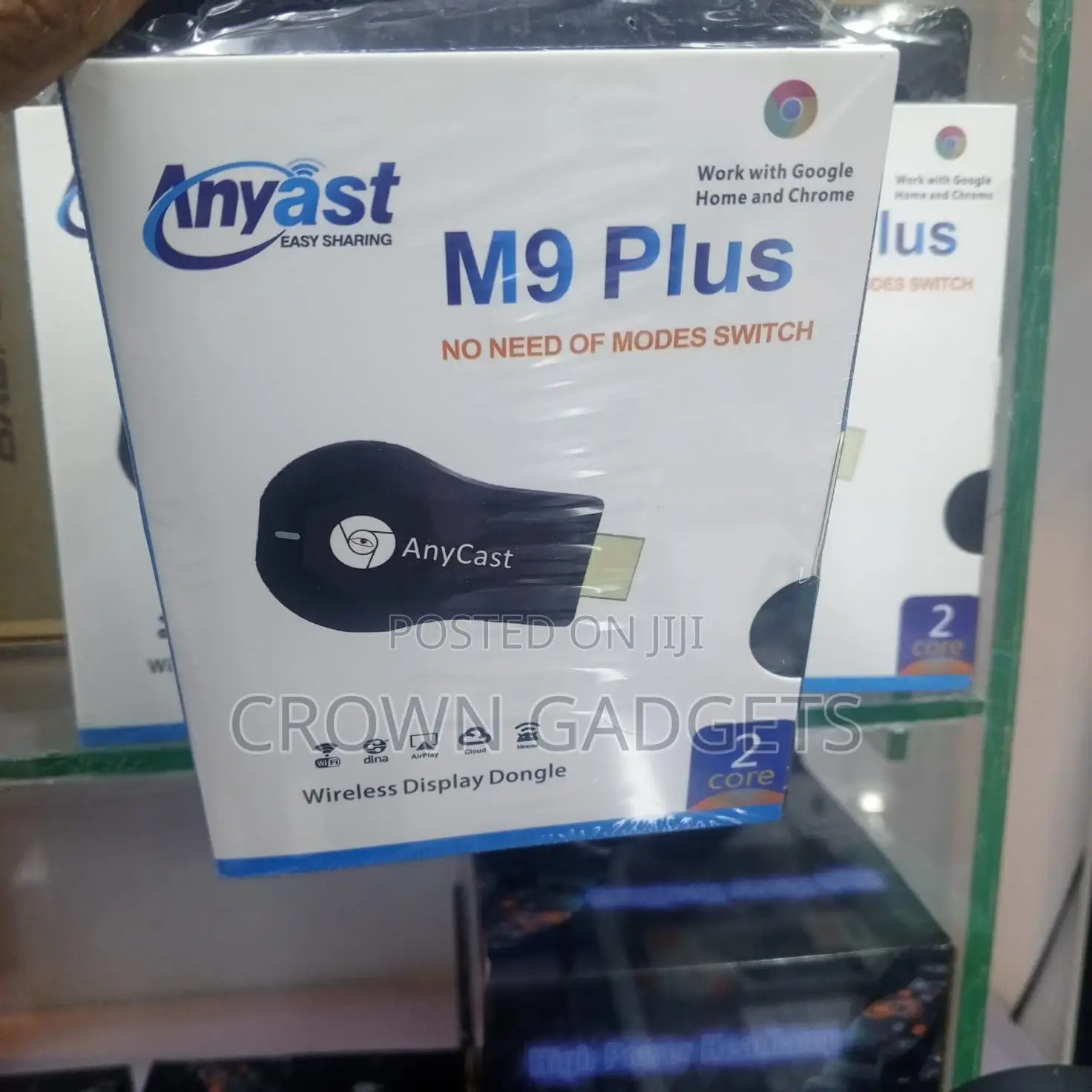 Anycast M9 Plus Wireless Display Dongle Used for Screen Mirroring.