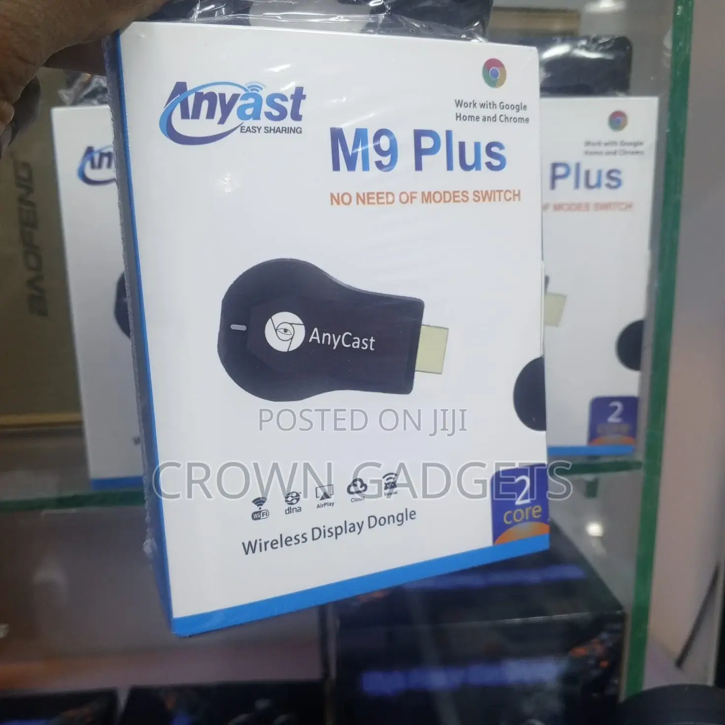 Anycast M9 Plus Wireless Display Dongle Used for Screen Mirroring.