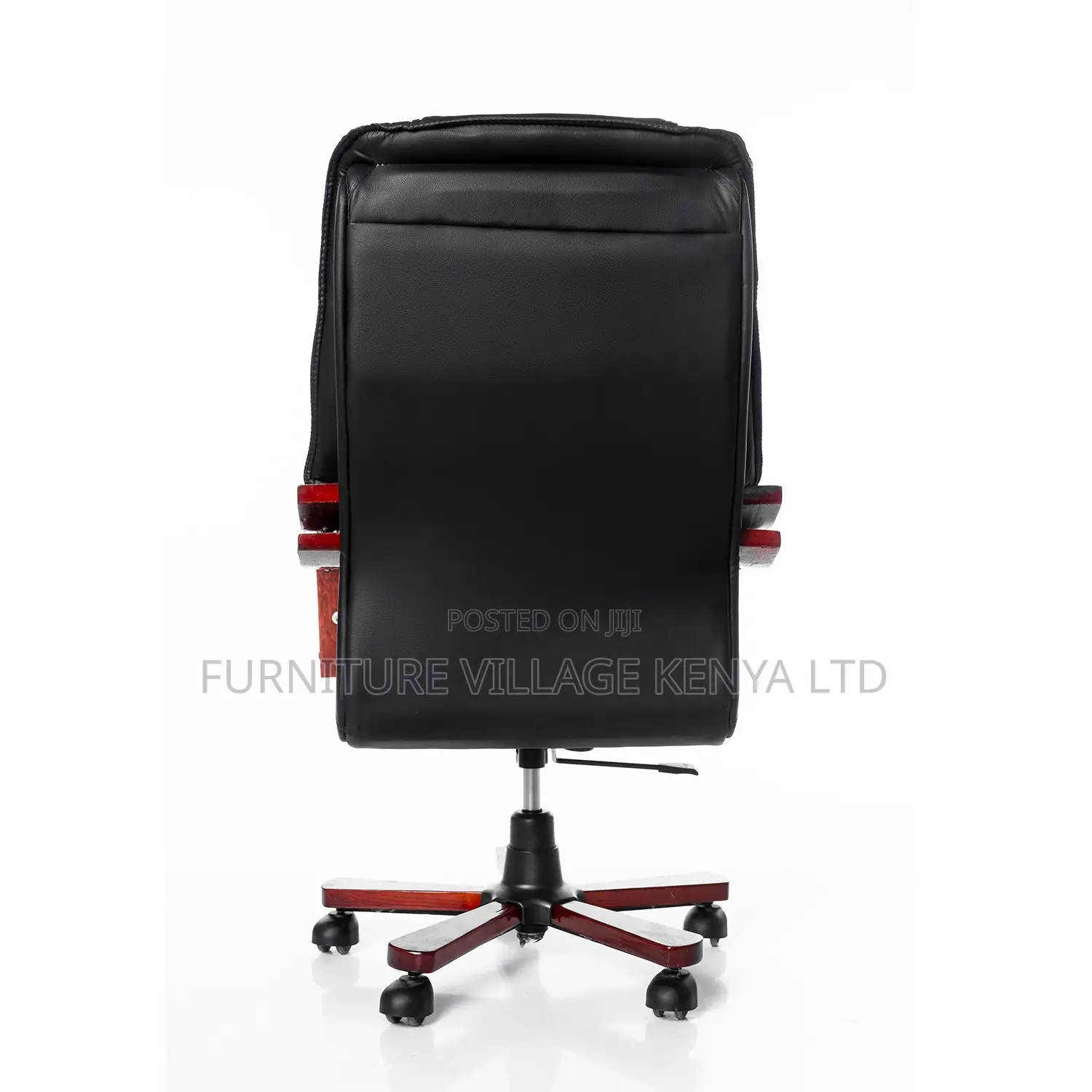 Office Chair ; Adjustable Executive Chair Black Leather