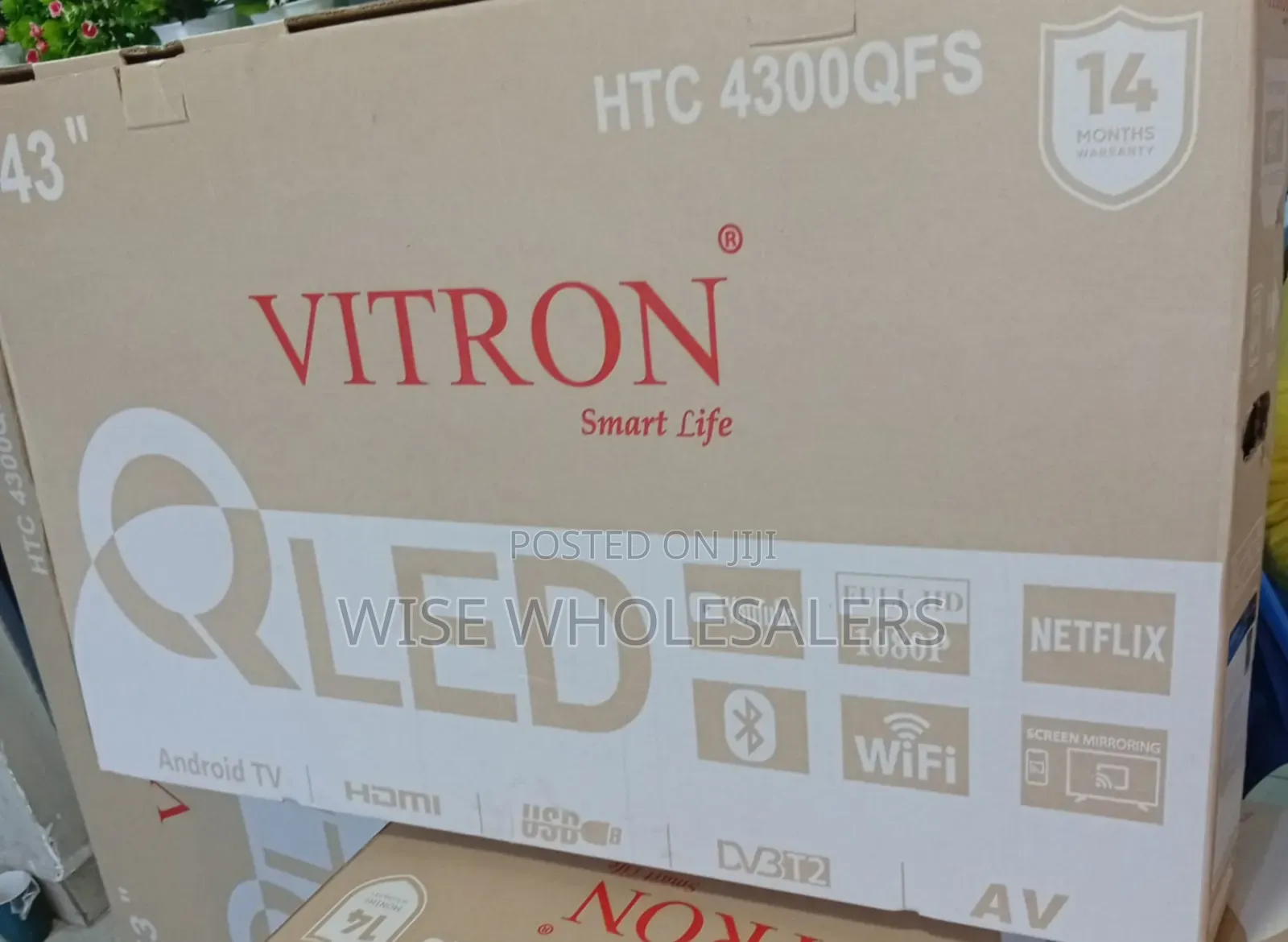 Vitron 43" Inch Qled Full Hd Smart Android Tv//Google Play Store,