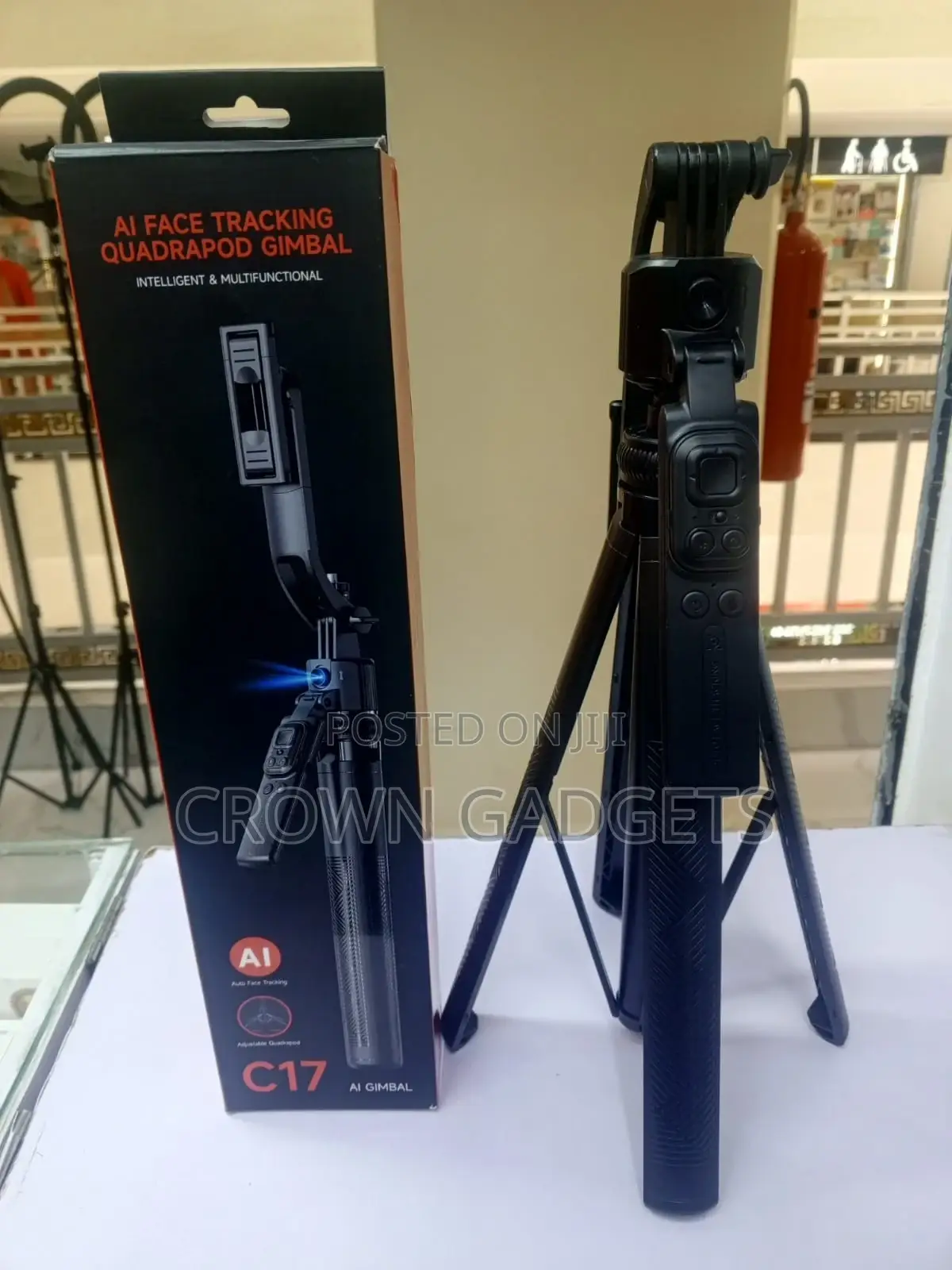 Ai Face Tracking Gimbal Quadrapod Selfie Stick, C17 Ai Face Tracking