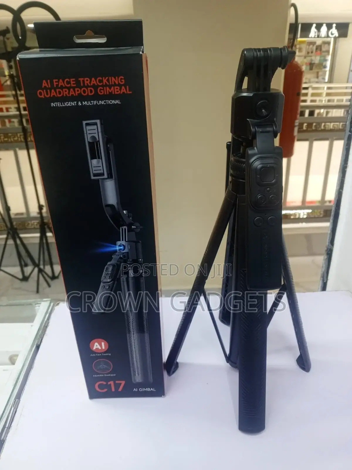 Ai Face Tracking Gimbal Quadrapod Selfie Stick, C17 Ai Face Tracking