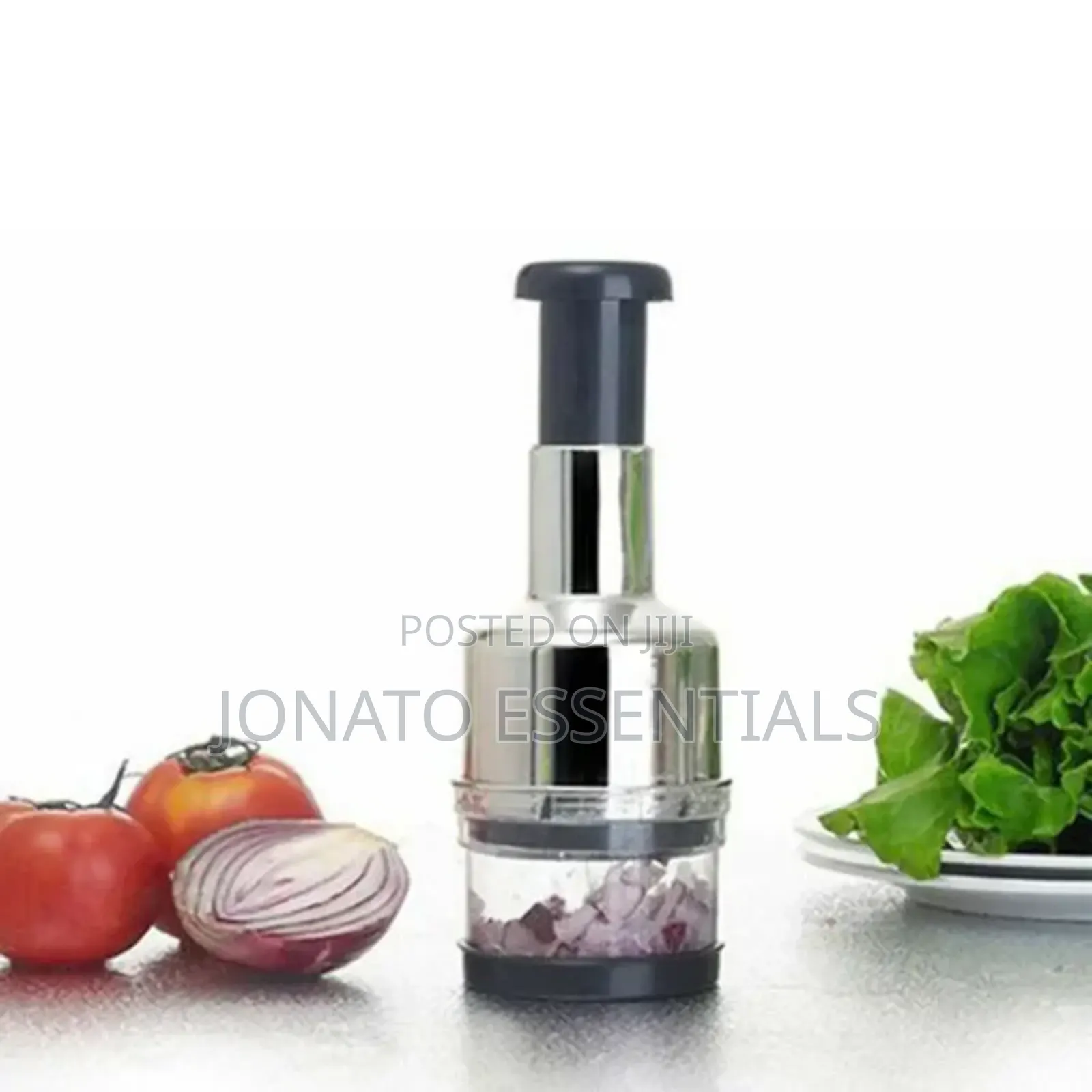Manual Garlic Press Vegetable Chopper - Stainless Steel Onion Mincer