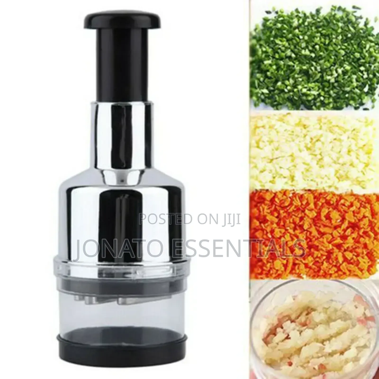 Manual Garlic Press Vegetable Chopper - Stainless Steel Onion Mincer