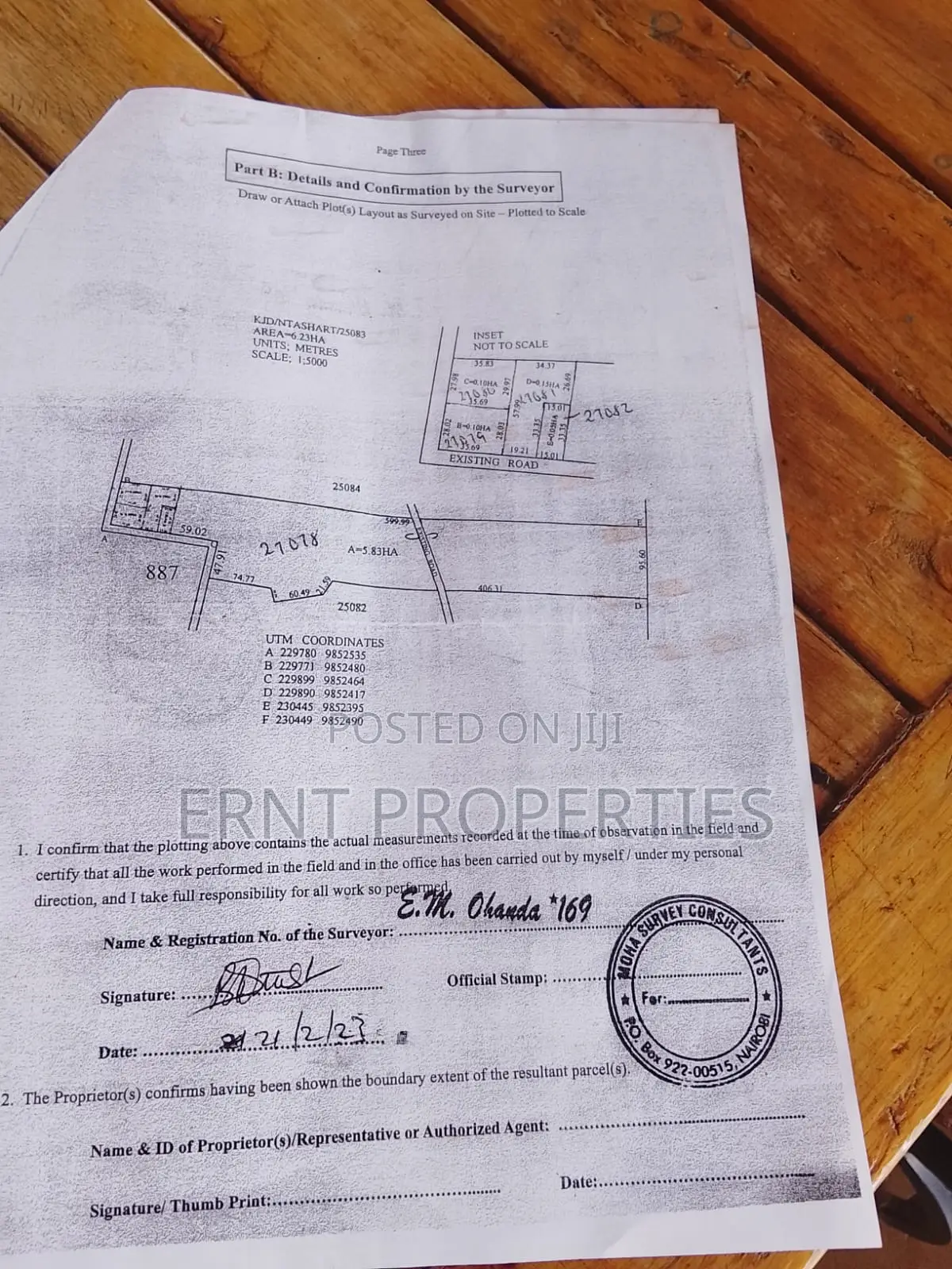 Prime Corner 100x100 Plot for Sale in Ngong Kimuka Near Tarmac
