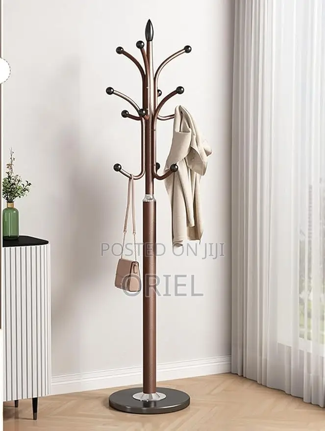 Coat Stands : Height Adjustable Metal Office Coat Stand