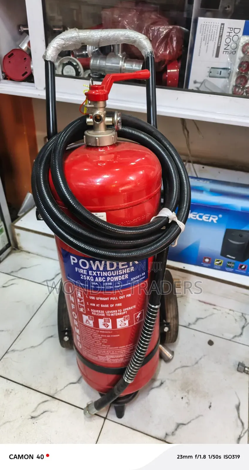 25kg Dry Powder Fire Extinguisher Wheeled