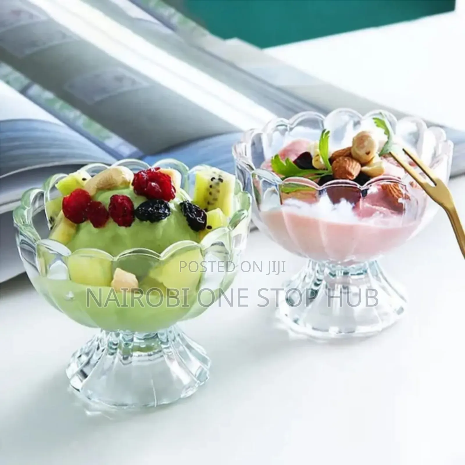Elegant Ice Cream/Dessert Glass Bowl