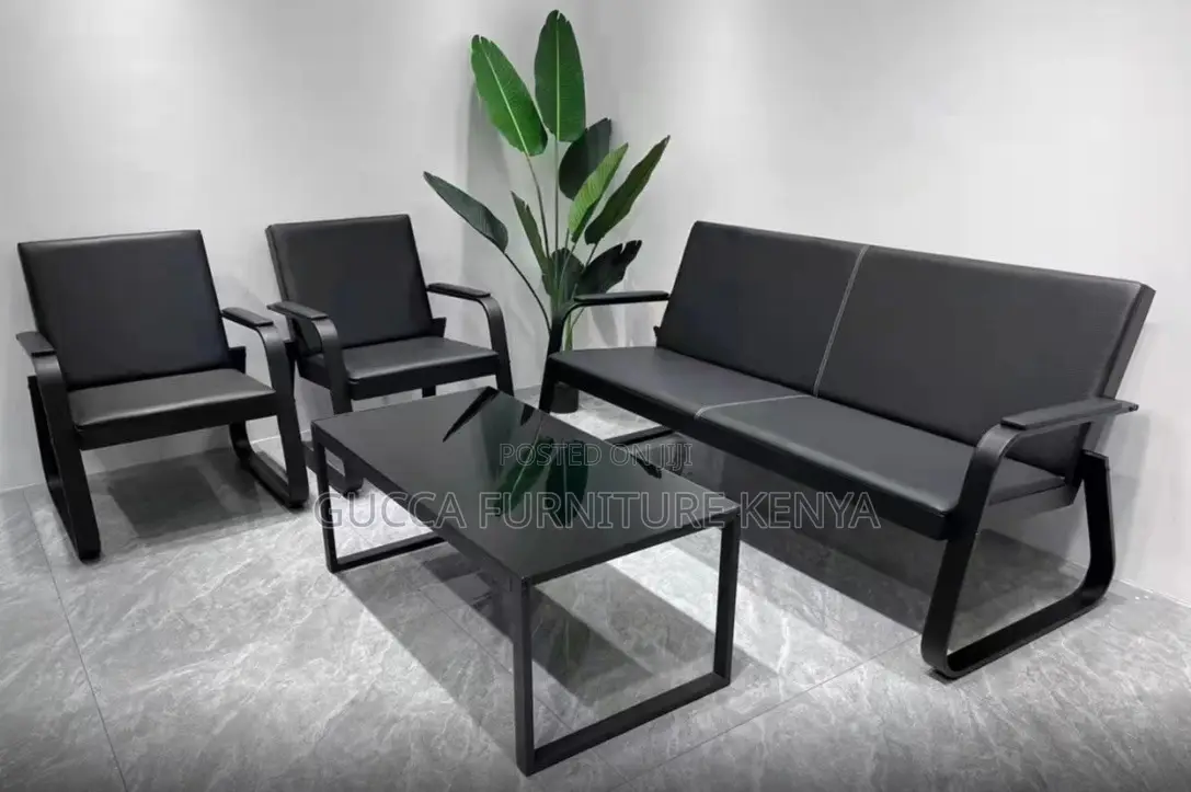 5-Seater Leather Executive Sofa With Armrest