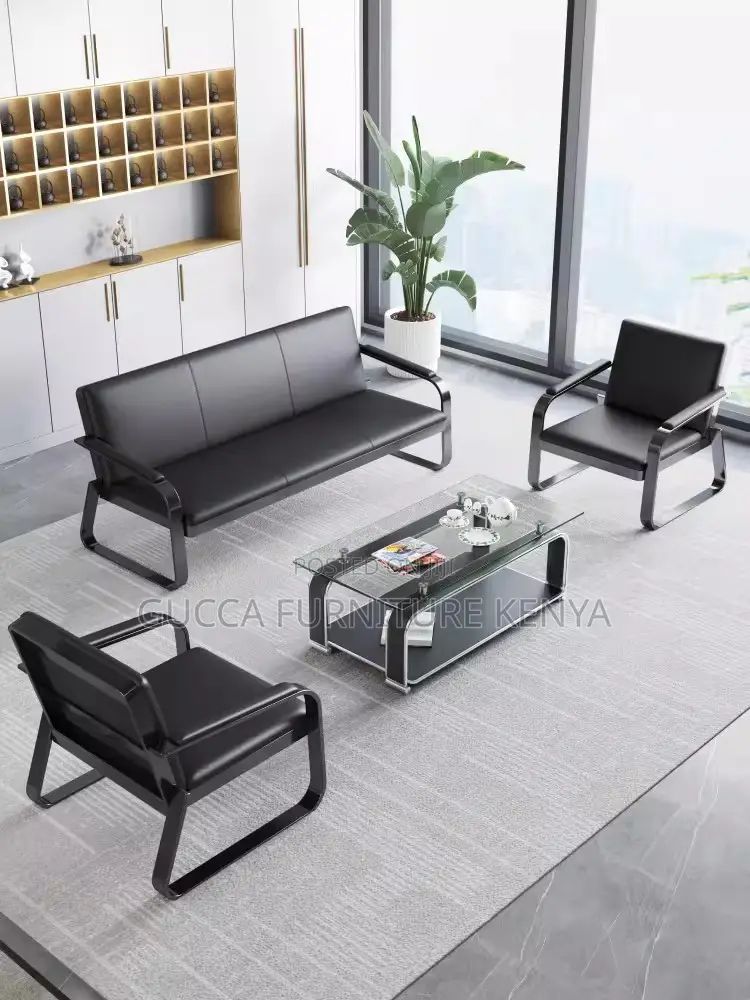 5-Seater Leather Executive Sofa With Armrest