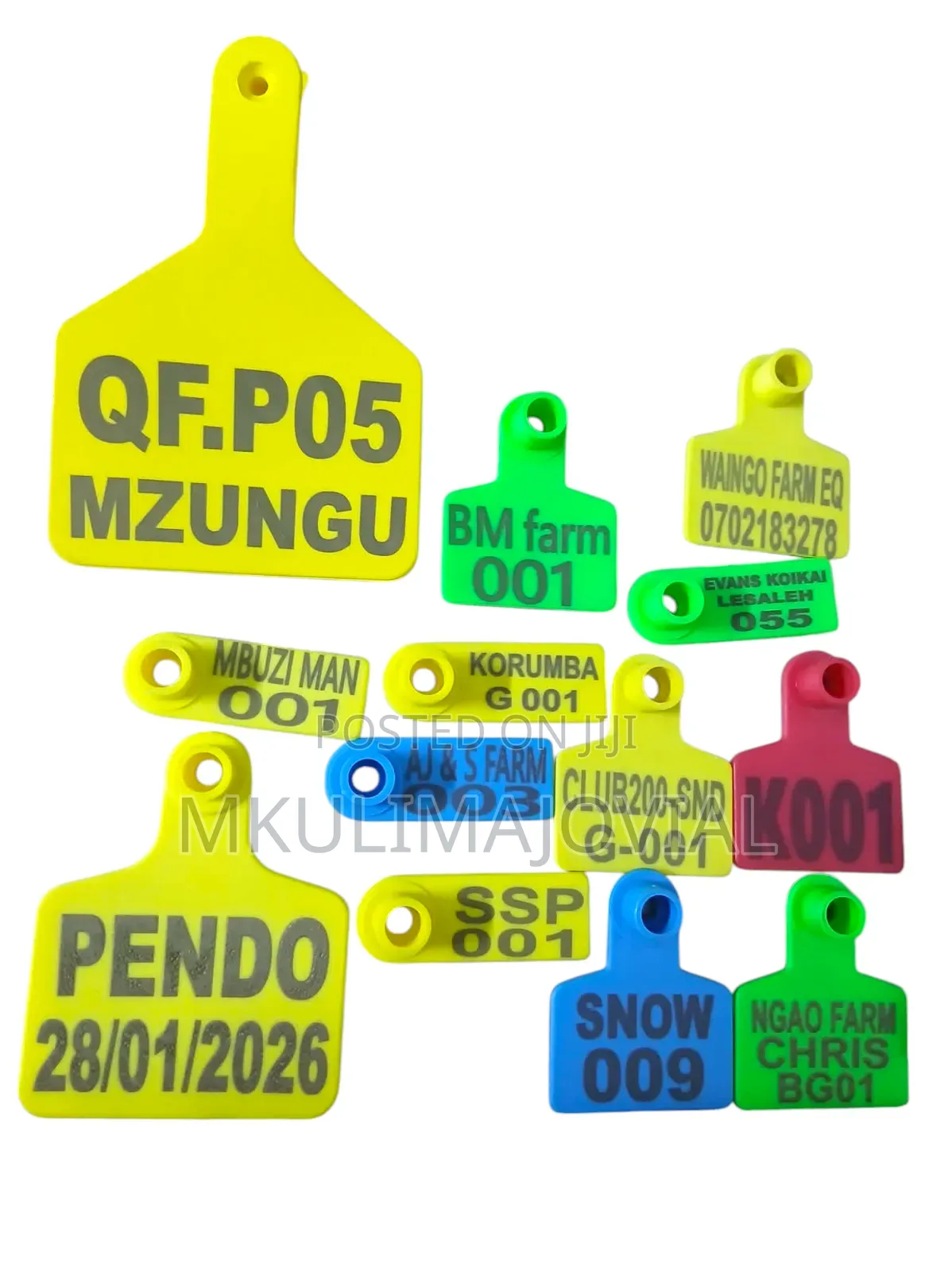 Mj Heavy Duty Sheep/Goat And Cow Ear Tags - Branded Ear Tags