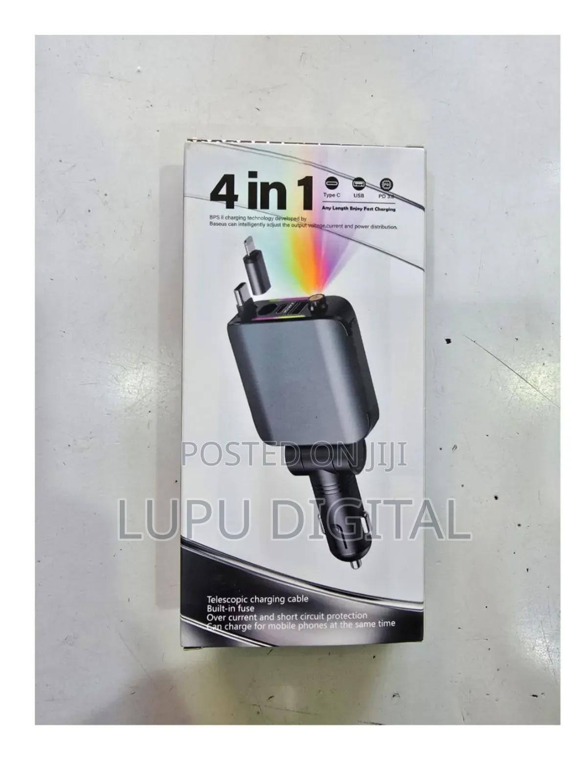 E1 4 in 1 Super Fast Phone Charger + RGB Light
