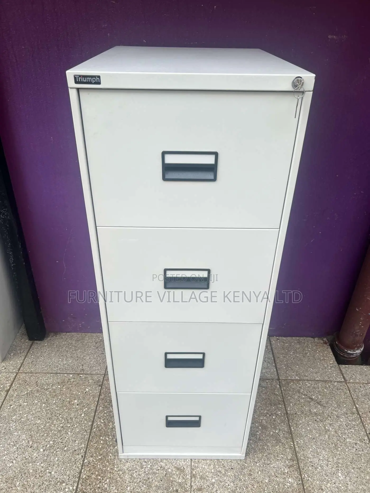 Office Cabinet ; 4- Drawer Metallic File Office Cabinet
