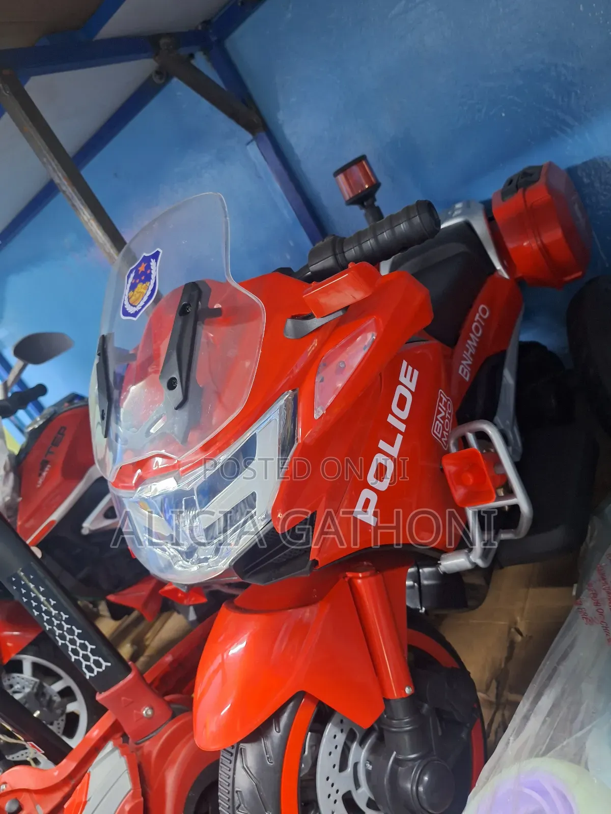 Ride on Toy Electric Police Bike