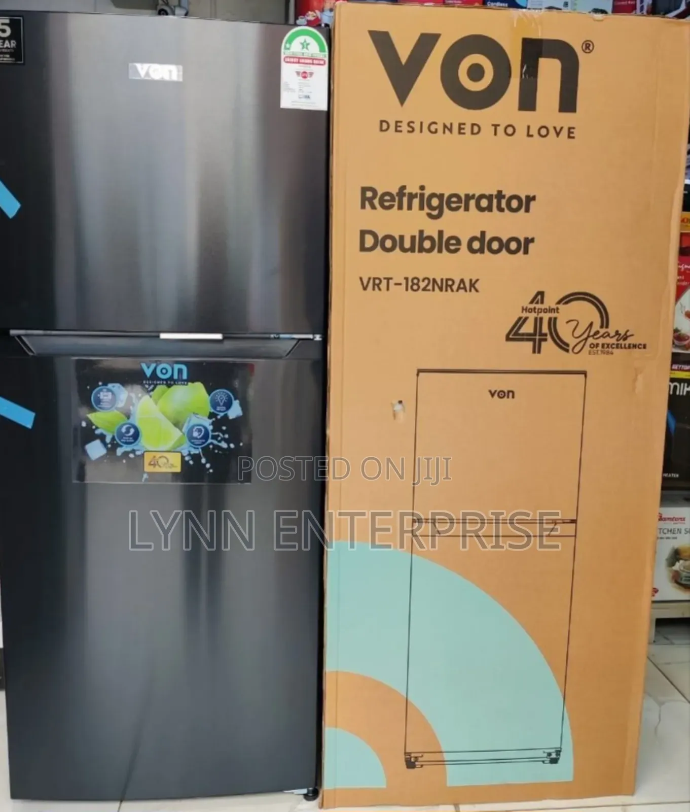 *Von Fridge Double Door 181litres No Frost