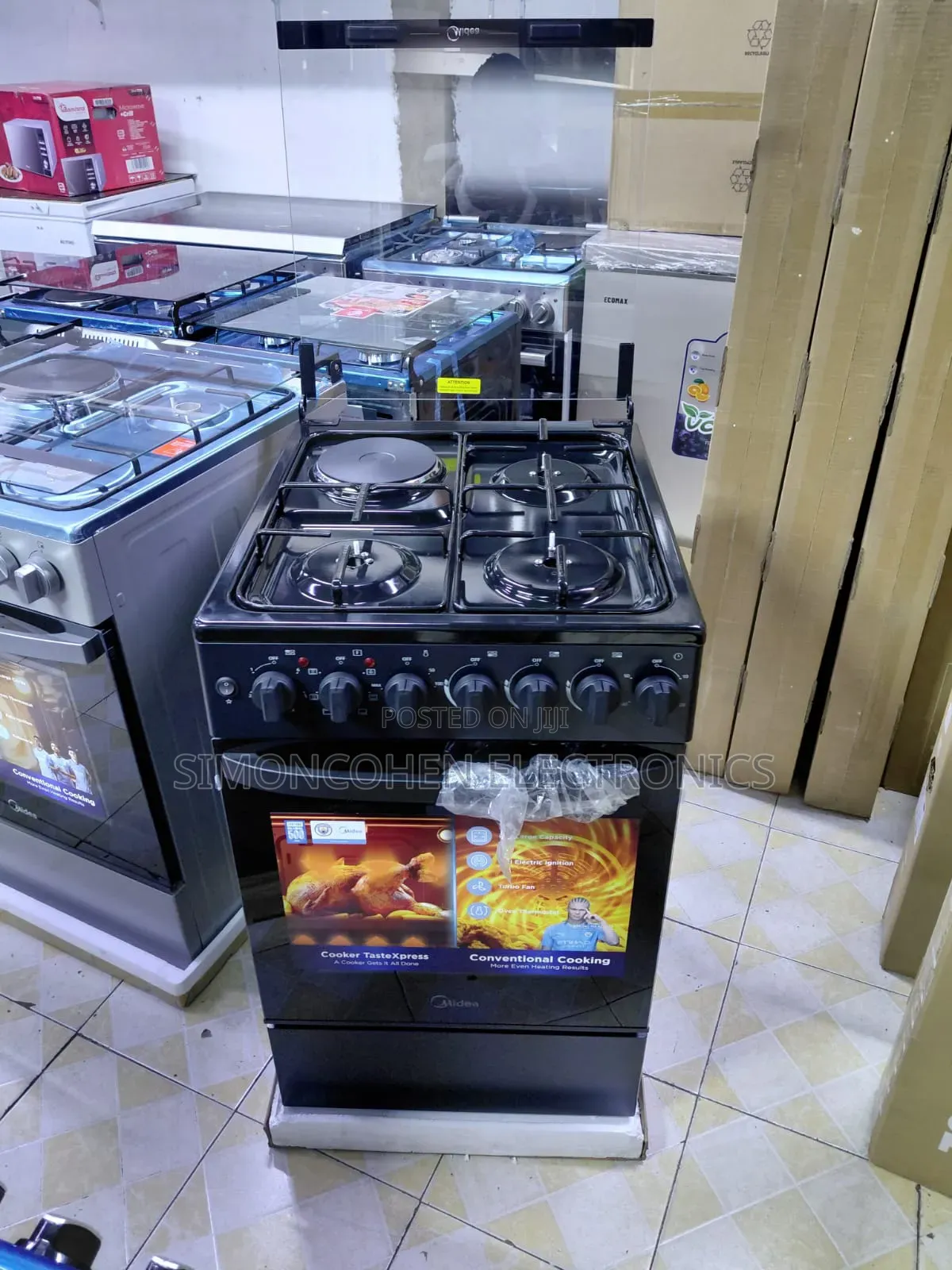 Midea 50 by 60 3g 1e Standing Cooker (5de3gih-Bk)Black