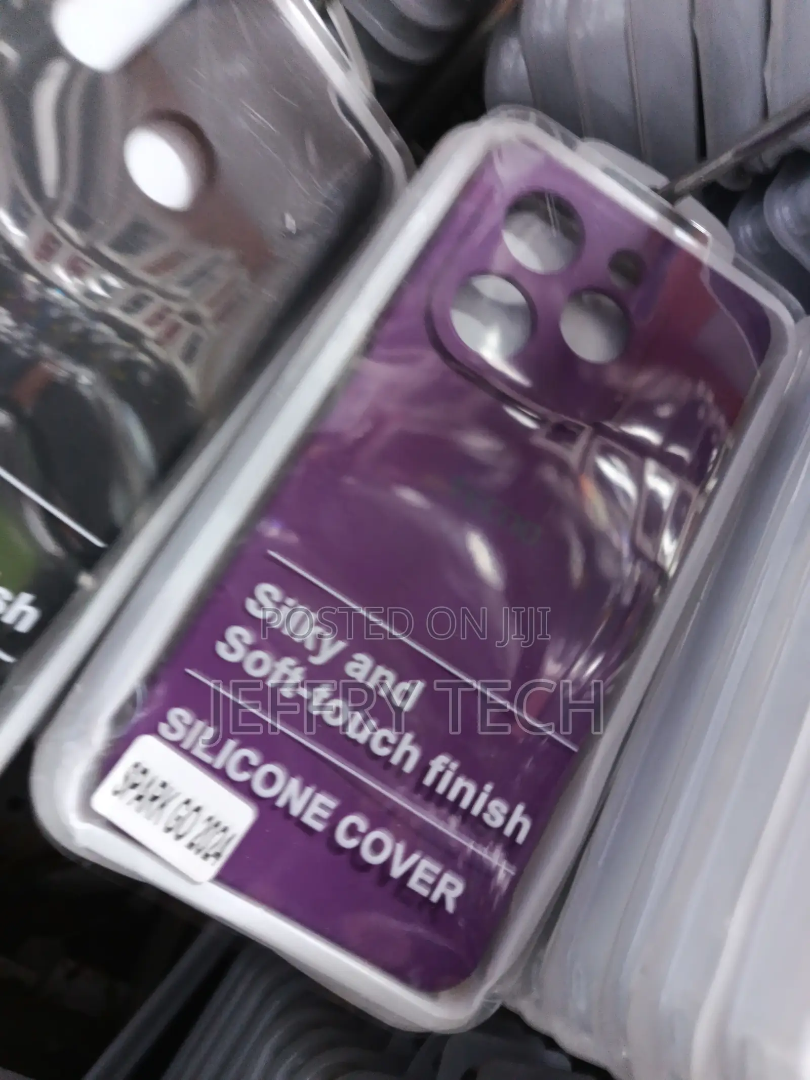 Purple Tecno Spark Go 2024 Case With a Silky, Soft-Touch