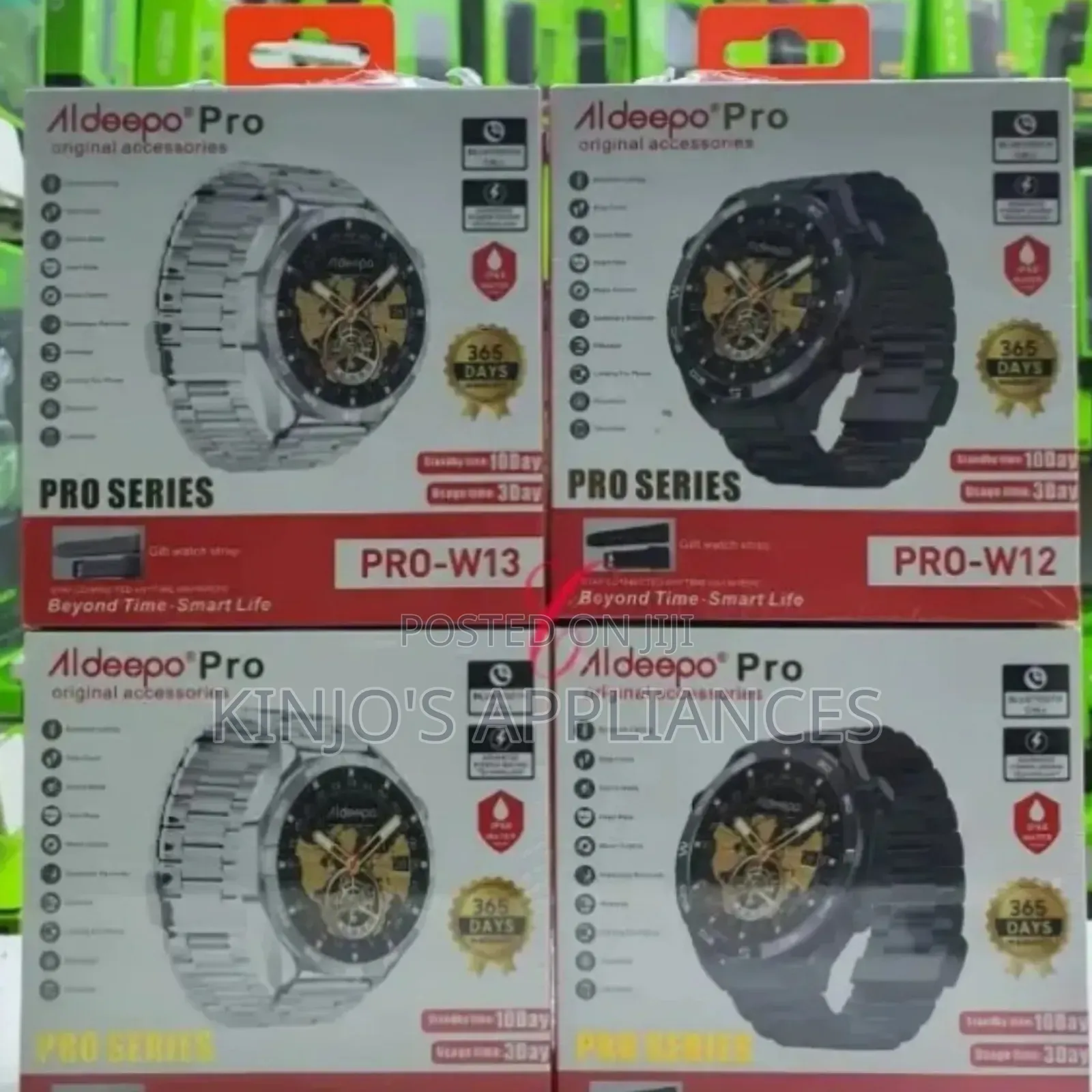 Aldeepo Pro-w12/W13 *Metallic* Smart Watches