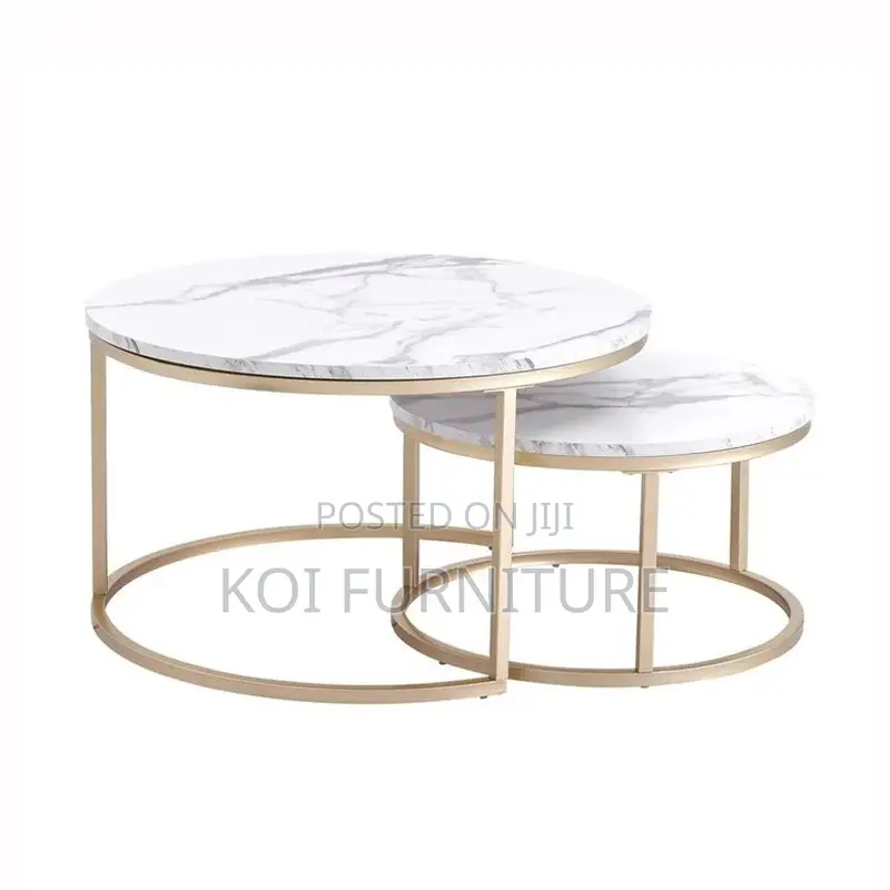 Coffe Table; Marble Paired Home Office Coffee Table