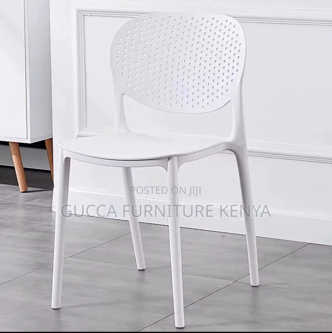 Armless Ergonomic Plastic Office Chair