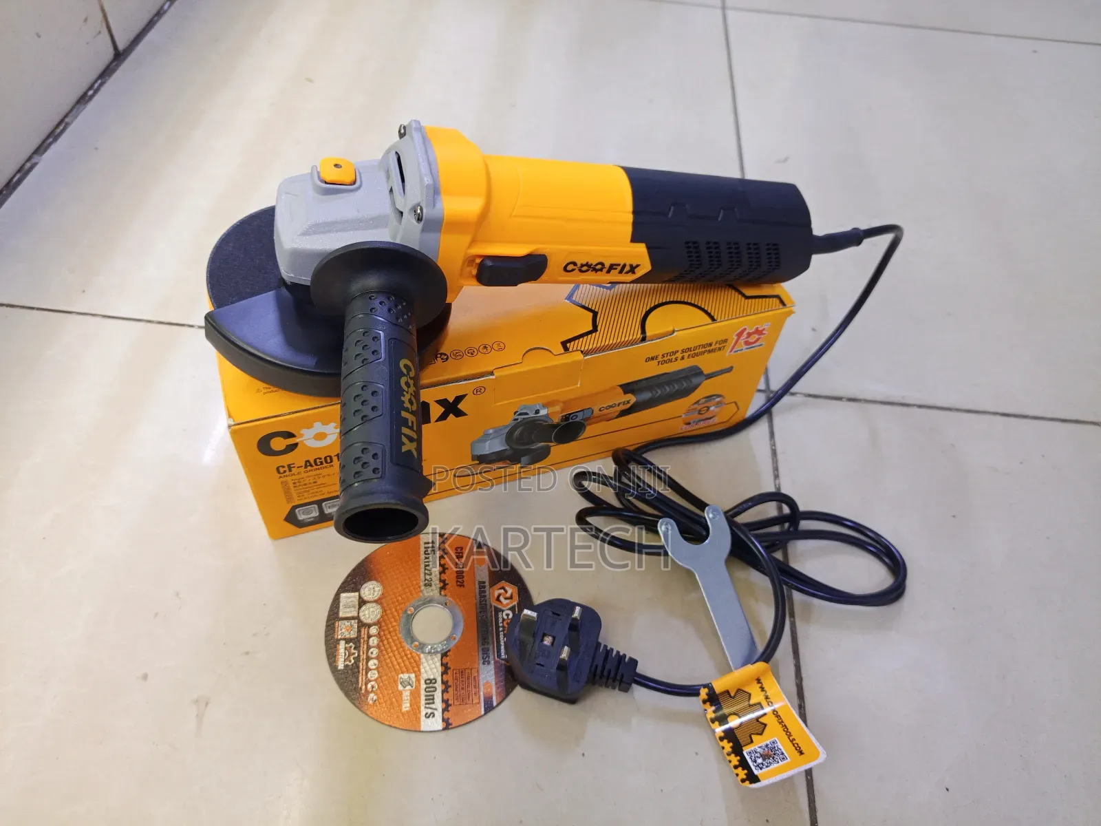 Coofix 4-Inch 750w Electric Angle Grinder With 3 Free Cutting Disc