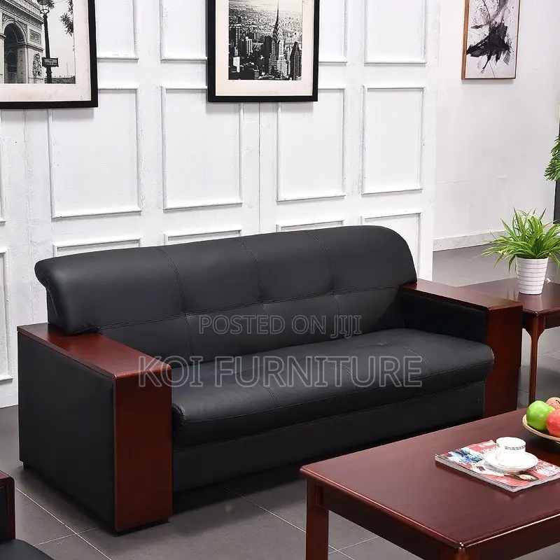 Office Sofa; Five Seaters Executive Heavy Leather Sculpted Sofa Set