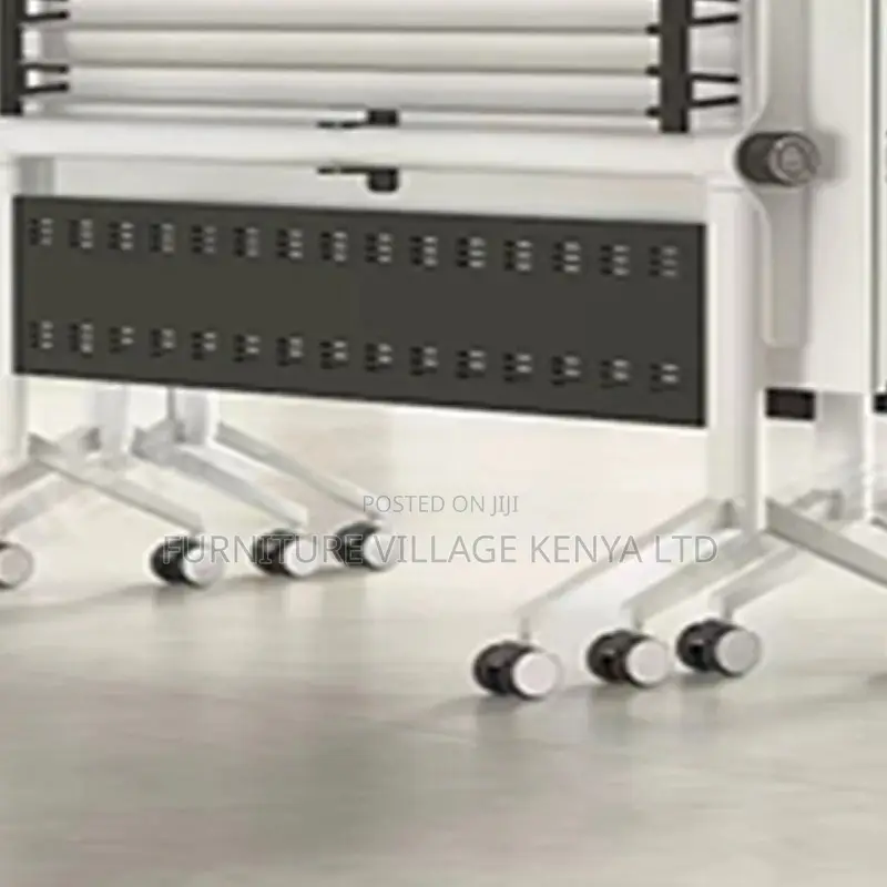 Office Table ;White Meeting Table With Foldable Design