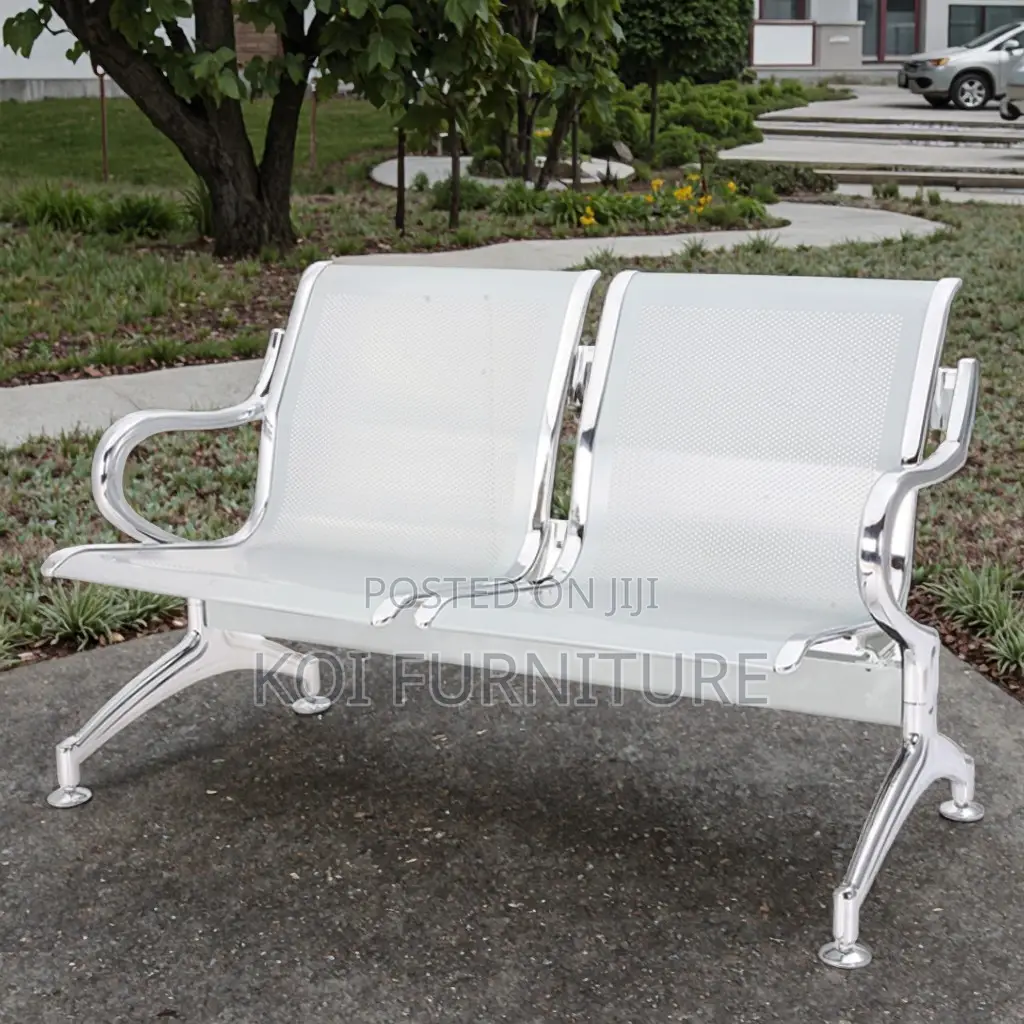 Office Benches; Steel Gray Heavy Two Seaters Bench