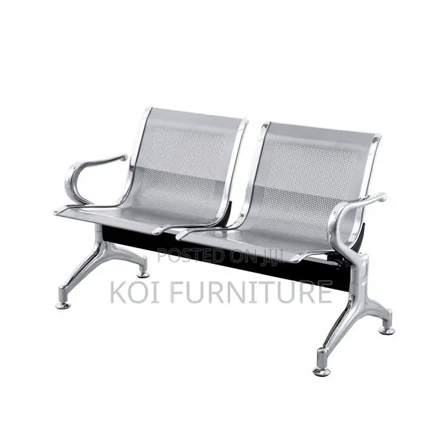 Office Benches; Steel Gray Heavy Two Seaters Bench