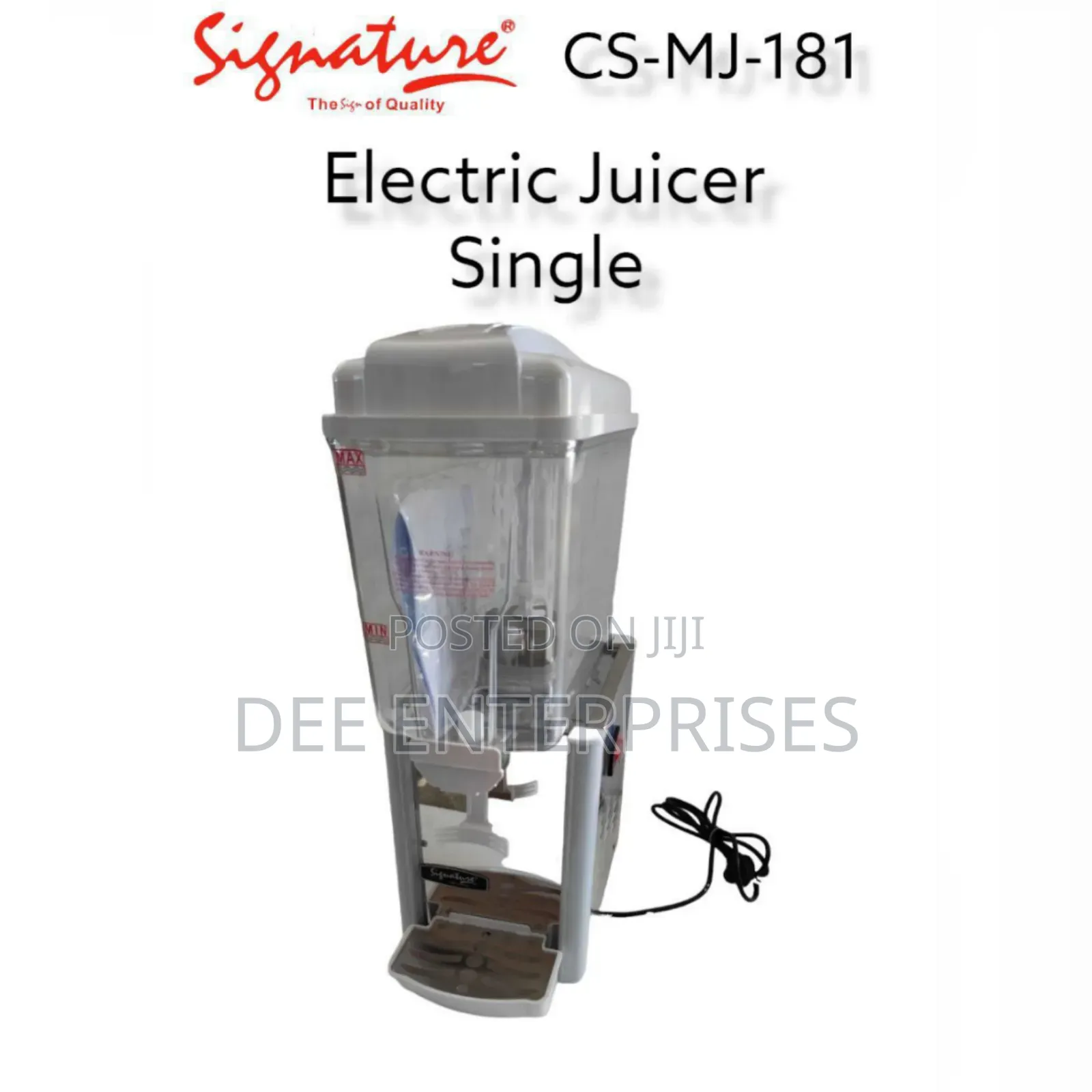 18 L Electric Single Juice Dispenser With Cooling System
