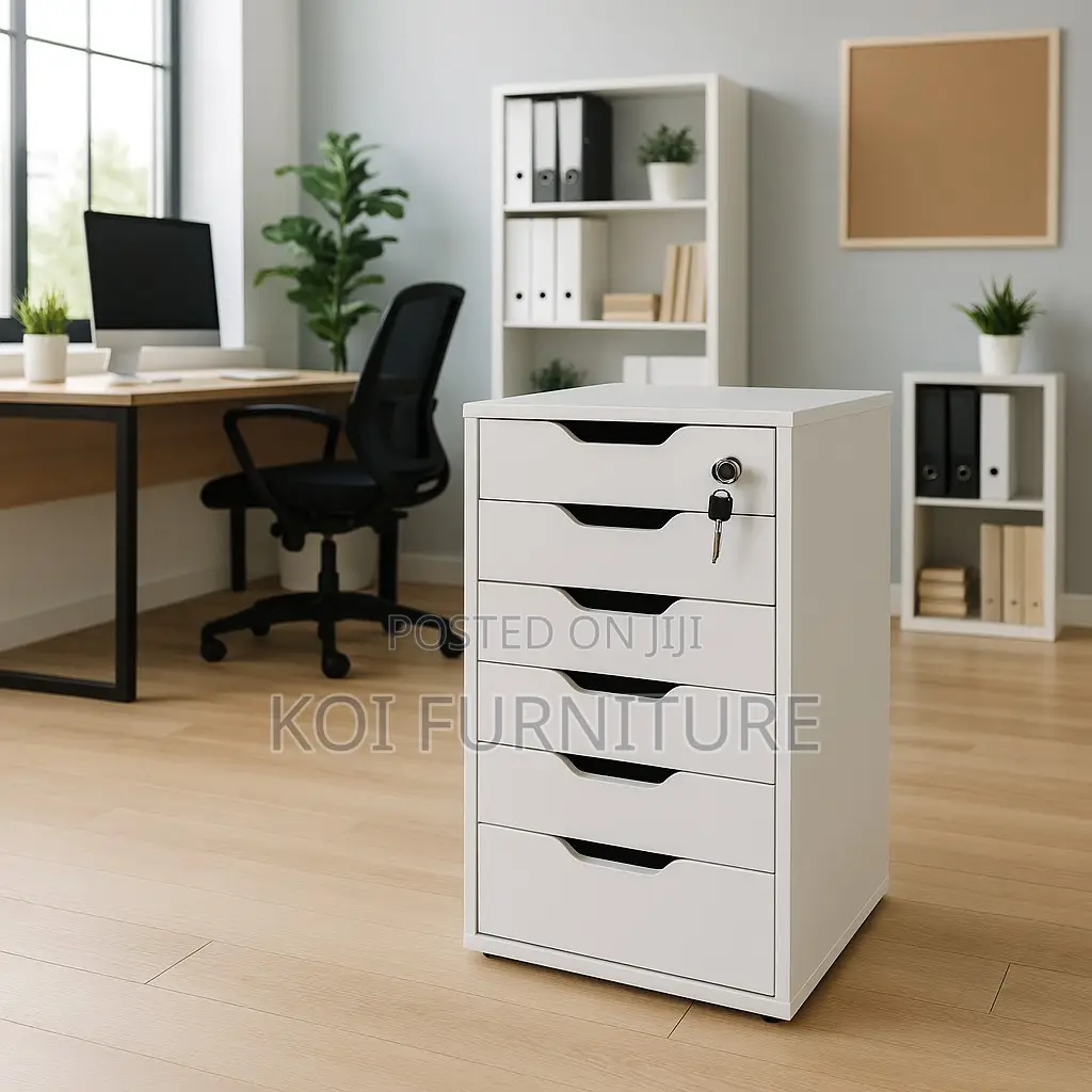 Office Cabinet; White Home Documents Office Cabinet With 6 Draw